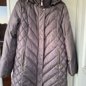 Women's Quilted Gray Coat